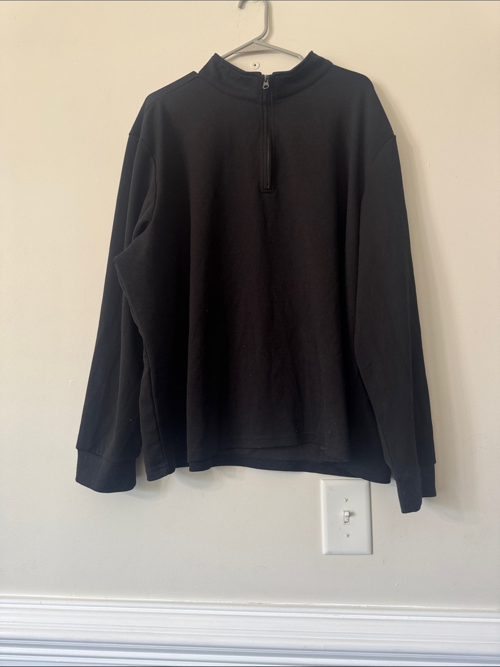 Men's Black Half-Zip Pullover Jacket